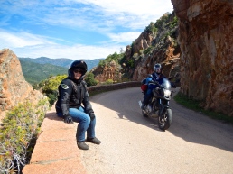Someone else enjoying the ride on Corsica's stunning west coast