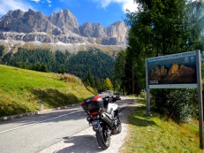 This road winds it way through the Dolomites which are UNESCO listed