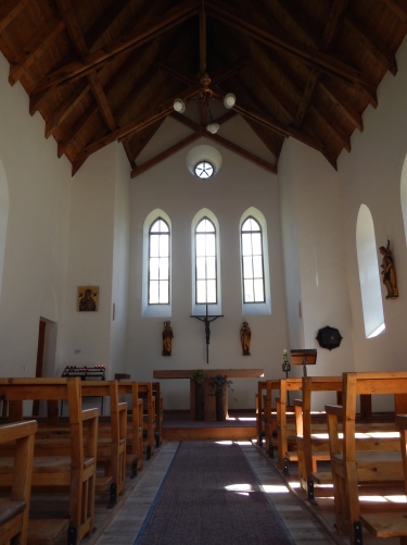 Inside a small mountain Chapel