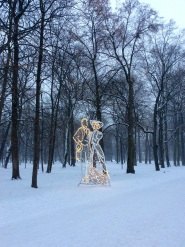 Christmas deco\orations in Łazienki park